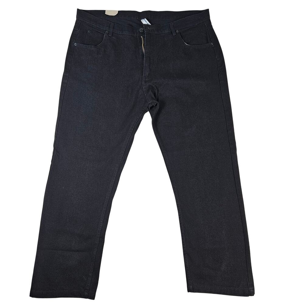 Original Deluxe Mens Black Jeans 42x30 Cotton Blend Goth Casual Straight leg NWT